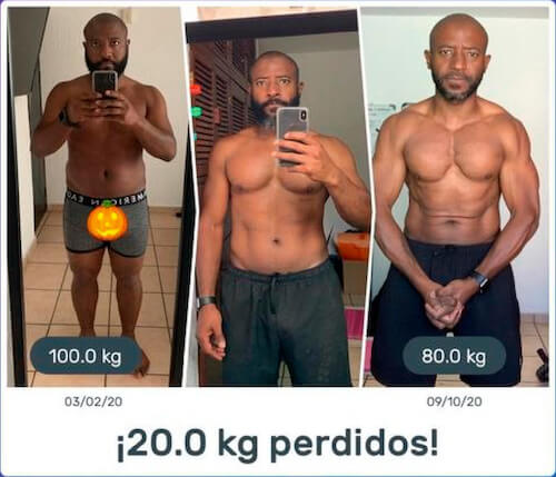 Antes y después: 20 kg perdidos