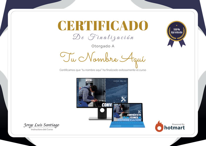 Certificación de finalización del curso